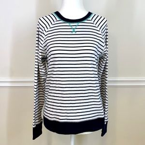 EDDIE BAUER Breton Maritime Striped Sweater S